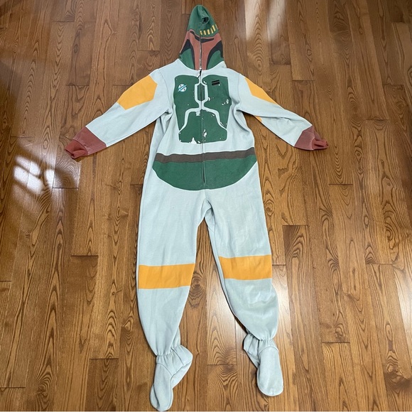 Star Wars Boba Fett Onesie, Mens Sm - Picture 2 of 12